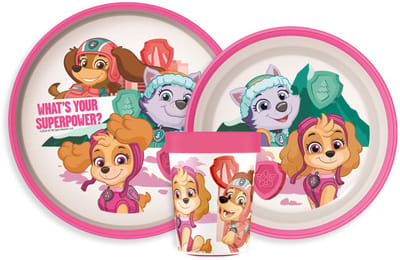 Paw Patrol Superpowers antislip eetservieset, micro plastic set