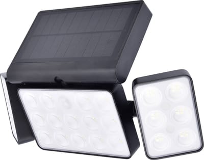 LUTEC Connect TUDA - Slimme LED wandlamp met solar en sensor -Zwart