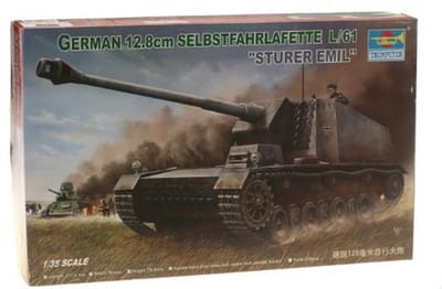 Modelbouwkit Zelfrijdende Bord 12.7 cm L/61 Sturer Emil - Gedetailleerd