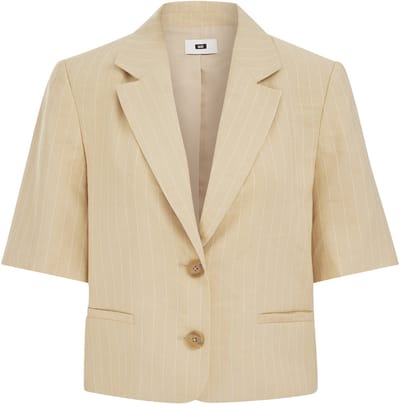 WE Fashion Dames regular fit blazer met krijtstreep