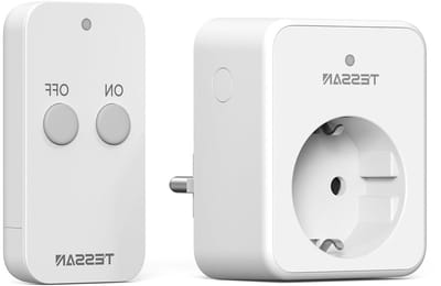 Draadloze stopcontacten met afstandsbediening, 30.5 m bereik, 3600 W, ruimtebesparend, ideaal voor lampen en apparaten