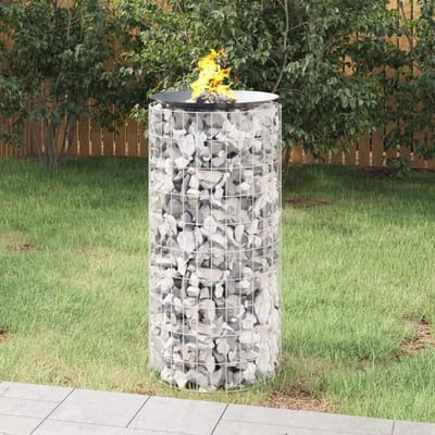 Schanskorf Tuinhaard - Terraskachel Buiten - Sfeervol Verwarmen - Verzinkt Ijzer - 50x100 cm - Zilver