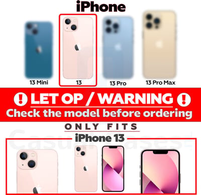 Høyde - Geschikt voor iPhone 13 - Telefoonhoes met koord - Transparant