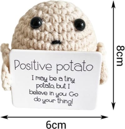 Nina's Giftshop® Positive Potato - Positieve Aardappel - Steun Cadeau - Beterschap Cadeau - Kerstcadeau