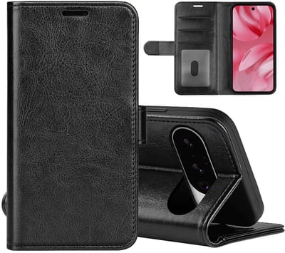 MobyDefend Hoesje - Geschikt voor Google Pixel 10 / Google Pixel 10 Pro - Wallet Book Case (Sluiting Achterkant) - Zwart