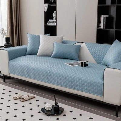 Housse de canapé imperméable en forme de L, tissu à carreaux, universelle, antidérapante, pour animaux de compagnie, chiens, enfants, pour salon 70x70cm 1pcs