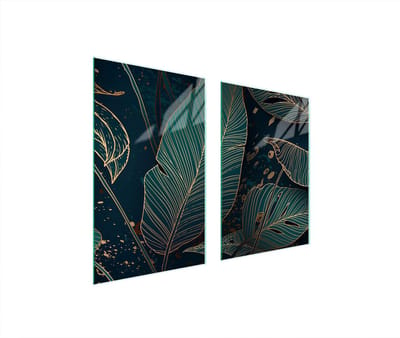 TMK ArtDeko - Scherfvaste Glasplaat - 65x52 cm - Bladeren