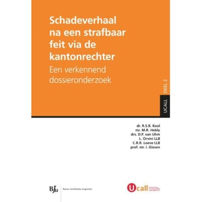 Schadeverhaal Na Een Strafbaar Feit Via De Kantonrechter - R.S.B. Kool