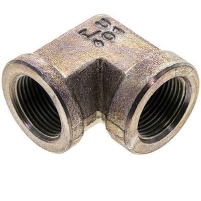 1'' NPT Verzinkt Stalen L-Fitting 90graden 140 Bar - Hydrauliek - FL2E-F-EZ-100N