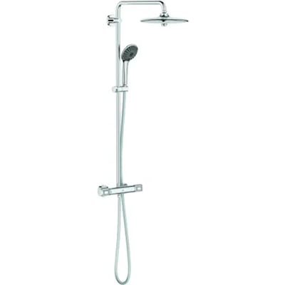 Grohe Regendouche Vitalio Joy System - Met Thermostatische Kraan - Chroom - Rond - Met Handdouche - 15cm Hartafstand - 3-straals - Waterbesparend