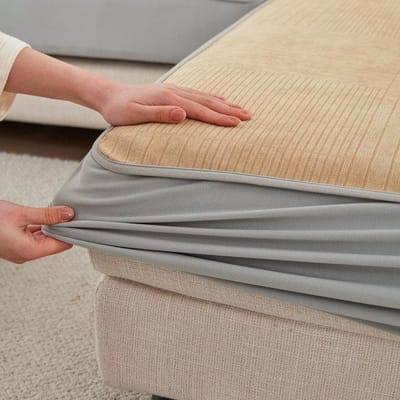 Elastische Dikke Chenille Bankzittinghoes Effen Antislip Bankkussenhoezen Kussen Bankhoes Volledige Dekking Huisdieren Seat cover-60x60cm