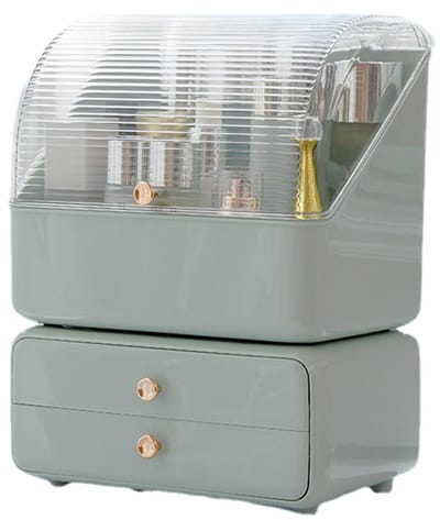 Unyqoos ® Ruime Make-up en Cosmetica Organisator met Deksel en Schuifladen voor Badkamer en Slaapkamer
