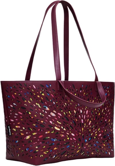 Desigual Shopper Schoudertas Blackwell Cahuil Shopping Bag Tutti Fruti Wijnrood