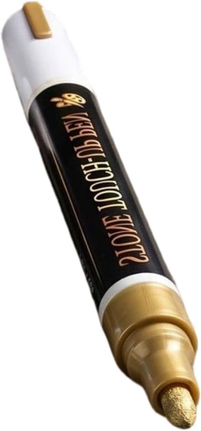 Steen Schrijf Pen - Restauratie Marker - Opschriften Herstellen - Waterdichte Oliebasis - 3 mm Punt - Zwart