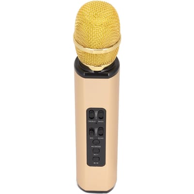 K6 Draadloze Bluetooth-microfoon Draagbare handheld microfoon luidsprekermachine voor pc goud