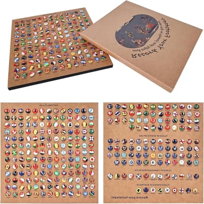 291 Stuks Vlaggen Pins, Metalen Wandduimspijkers met 291 Verschillende Vlaggen voor Wereldkaart, Reizen, Corkboard en DIY Decoratie