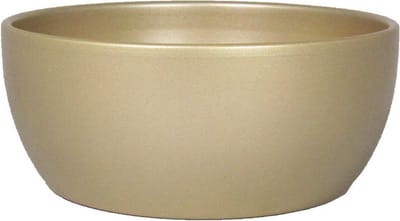 Floran Plantenpot - goudkleurig - schaal - keramiek - D18.5 en H8.5 cm - binnen gebruik - gladde afwerking - bloempot