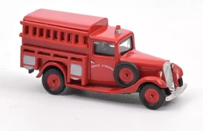 Miniatuur Brandweerauto Schaaltje 1:87 Pompiers 1935