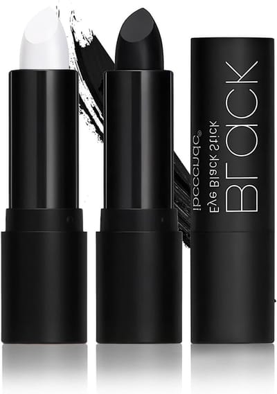 Zwart-wit Make-up Stick voor Cosplay, Zweetbestendige Gothic Gezichtsverf, Lichaamsverf Kleuren voor Feestjes, Halloween en Sportevenementen