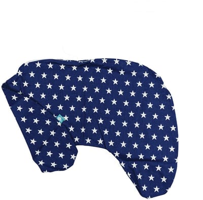 BabyUniverse - Voedingskussenhoes - 100% Katoen - Granat Blauw - Sterren