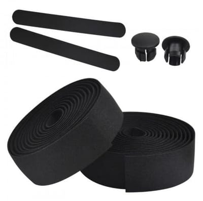 Fietsgordelset - Stuurband set - Comfortabel fietsen - Schokabsorberend materiaal - Complete set - Zwart