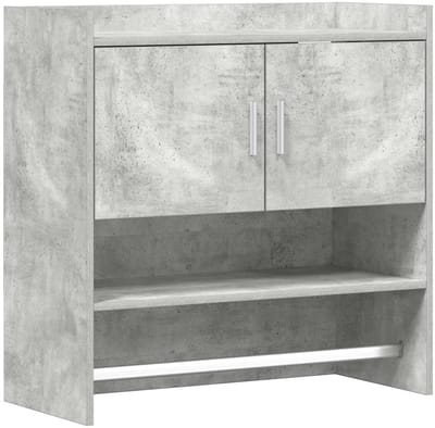 vidaXL - Wandplank - Muurmontage - Betongrijs - 80 - x - 36 - x - 80 - cm - Bewerkt - hout