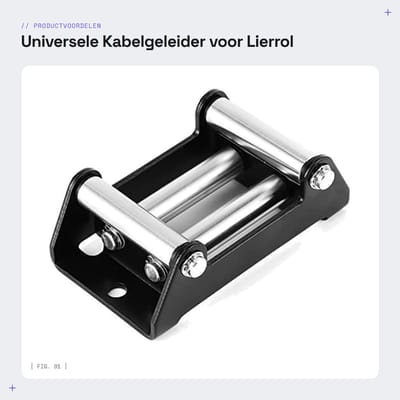 Dailygoods- Kabelgeleider Universeel - Metalen Kabelgeleider - Zware Kabelgeleider - Glad Oppervlak - 128x66x46mm - Gatafstand 110mm - Liergeleider