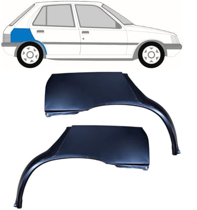 Reparatiepaneel achterspatbord voor Peugeot 205 1983-1998 / Links + Rechts / Set