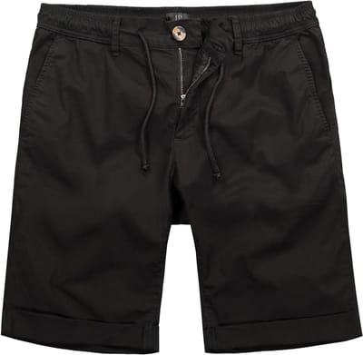 JP 1880 - Heren - Chinobermuda met een licht gewicht FLEXNAMIC® Regular Fit - Zwart - Maat 62