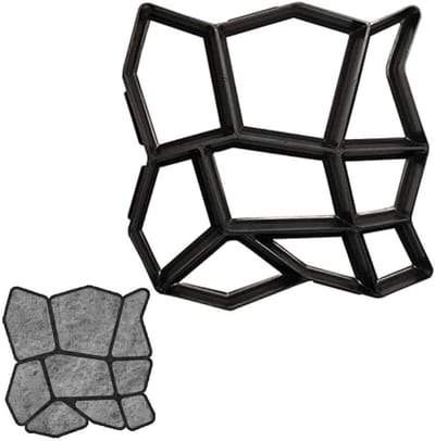 Betonnen Mal - Tuinpad Maker - Tuinpaden Creëren - Herbruikbaar PP Plastic - 36x36x3.6 cm - Zwart