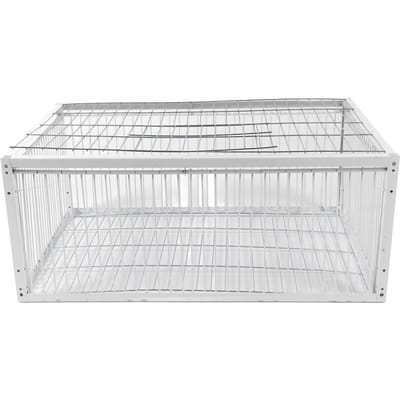 Cage Piège à Oiseaux Entrée Simple Robuste Résistant à la Rouille Polyvalent Portable Anti-Évasion Piège à Animaux M(59cm / 23.2in Long)