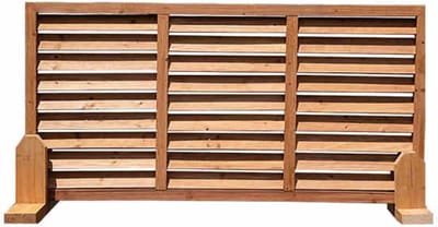 Houten Scheidingswand - Decoratieve Schutting Kamerverdeler - Tuin Terras Afscheiding - Stabiele Pen-en-gatverbinding - 90x150cm - Houtkleur
