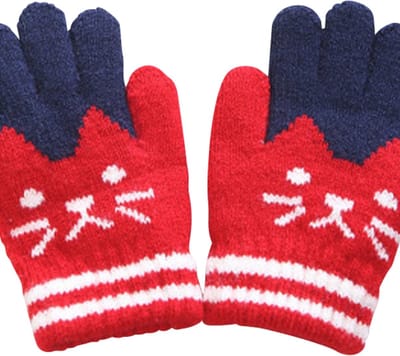 Hidzo Handschoenen - Kinderhandschoenen - Rood/Blauw - Touchscreen