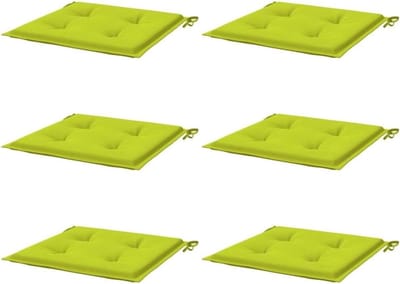 Tuinstoelkussens 6 stuks - Buitenkussens Zitting - Comfortabel Zitten - Waterbestendige Oxford stof - 50x50x4 cm - Felgroen