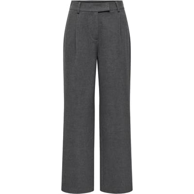 Only Broek Onldeluxe Hw Straight Pant Pnt 15373448 Medium Grey Melange Dames Maat - W25 X L32