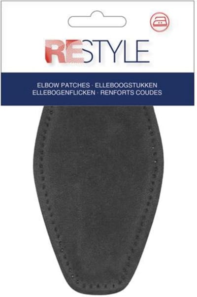 Reparatiedoek Strijkbaar Elleboogstukken - Grijs - 95 x 185 mm