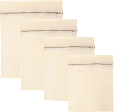 Solidchoice - Set van 4 Premium Katoenen Wasnetten met Rits
