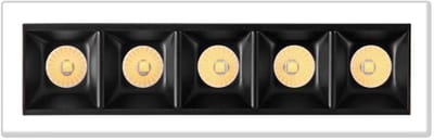Tram 5 4733 Inbouwspot 5 voudig rand wit 10W 2700 t/m 6000K - Smart - traploos instelbaar via Tuya App