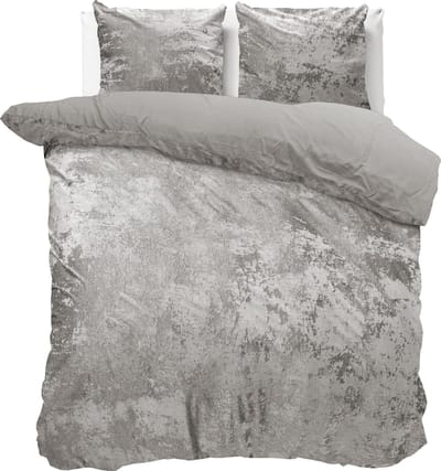 Dreamhouse Metallic Dekbedovertrek - 200x200/220 + 2 kussenslopen 60x70 - Zilver - Eenpersoons