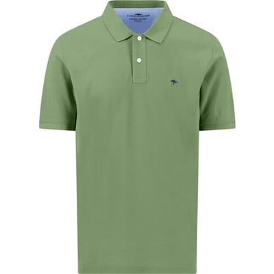 Fynch-Hatton Polo Uni Color Supima Cotton Avocado / male