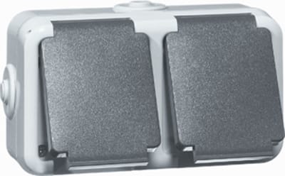 Honeywell Peha spatwaterdicht Wandstopcontact (WCD schakelmateriaal) - 00306211 - E2WJT