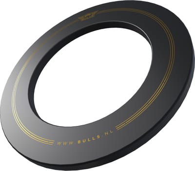 Bull's Advantage Gold Dartbord Surround - Beschermring voor Dartbord - Universele Dartbord Beschermer - Zwart/Goud