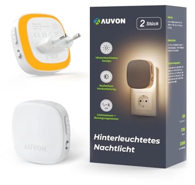 Plug-in LED Nachtlampje met Bewegingssensor en Dusk to Dawn Sensor - Dimbare Warme Witte Nachtverlichting met 1-50 lm Aanpasbare Heldereheid voor Badkamer, Slaapkamer, Hal, Trap (2-Pack)