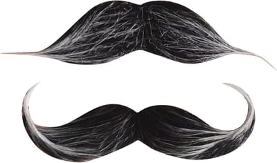 Realistische Neppartijbaard en Snor voor Mannen - 80s Cosplay Kostuum Accessoires, Perfect voor Feestjes en Thema-evenementen (Zwart)