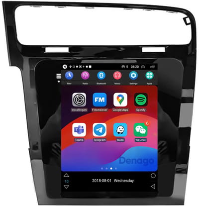 CarPlay autoradio geschikt voor Volkswagen Golf 7 (2012 t/m 2016) | 9 inch | Android 13 | Draadloos Apple CarPlay & Android Auto | 2GB + 32GB | QuadCore processor | Denago DNG-A82 | 2025 model | 2012 2013 2014 2015 2016 | Bluetooth & Wifi