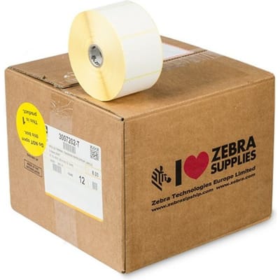 Zebra 3007202-T (Z-Select 2000T) Etiket Zwart op wit (57 mm x 51 mm) 12 rollen