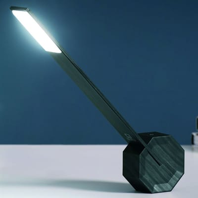 Gingko Octagon One Bureaulamp - Oplaadbaar - Zwart Hout
