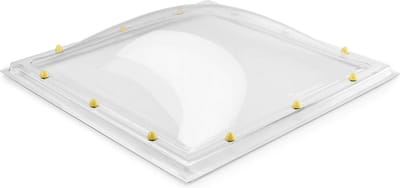 Skylux acrylaat lichtkoepel 3-wandig - helder 1100 x 1100 mm