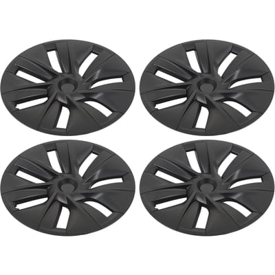 4 pièces Cache-moyeux 19 pouces Noir Mat Anti-rayures Élégant Cool Remplacement pour Tesla Model Y 2020 à 2023 gray