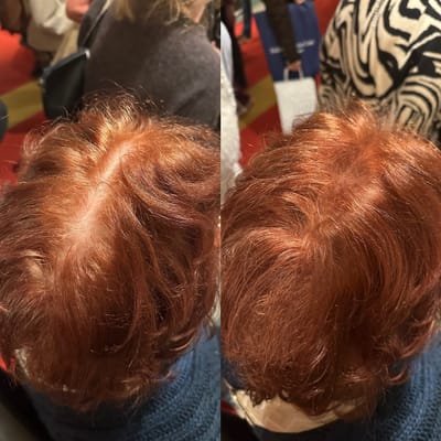 BelleLux - Uitgroei Poeder Roodbruin – Haarmascara & Uitgroei Spray Alternatief – Grijze Uitgroei Verbergen – Waterproof – Dun Haar & Kale Plekken